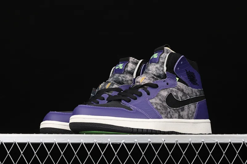 All categories Air Jordan Jordan series basketball shoes Air Jordan 1 High Z version Air Jordan 1 Zoom Air CMFT "BayouBoys" AJ1 Joe 1 Zion black purple DC2133-500